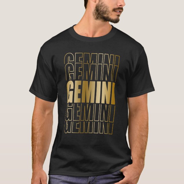 T-shirt SYMBOLE Zodiaque Gemini Horoscope Astrologie (Devant)