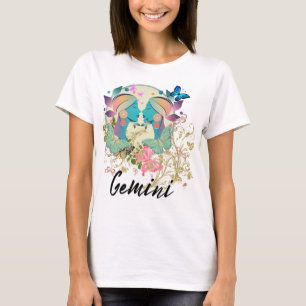 T-shirt SYMBOLE Zodiaque Gemini Horoscope Astrologie Femme