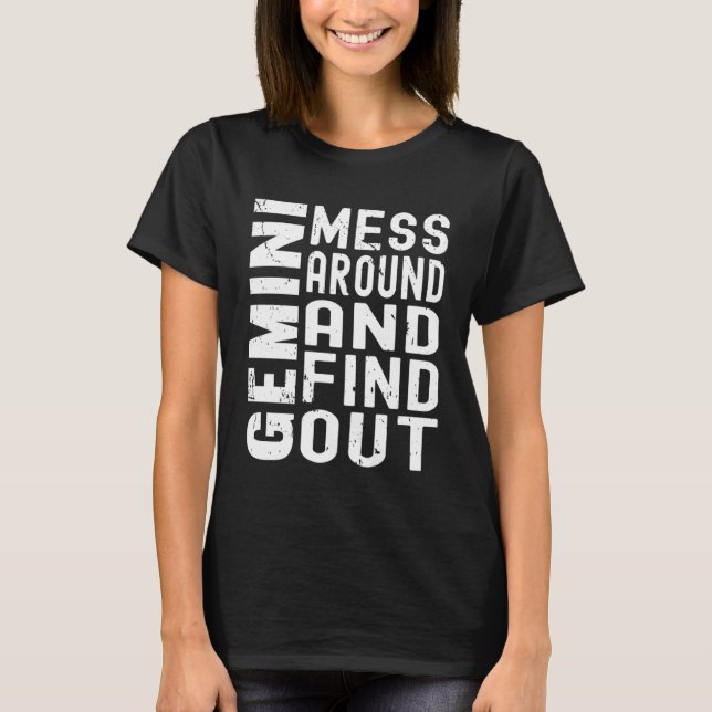 T-shirt SYMBOLE Zodiaque Gemini Mess d'Astrologie Astrolog (Devant)