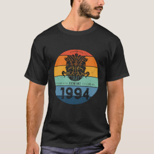 T-shirt Symbole Zodiaque Gemini Retro Vitage coucher de so