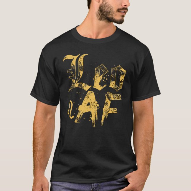 T-shirt Symbole Zodiaque Leo AF Horoscope Astrologie Anniv (Devant)
