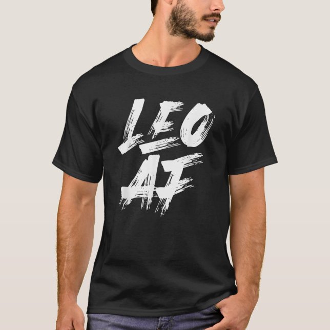T-shirt Symbole Zodiaque Leo AF Horoscope Astrologie Anniv (Devant)