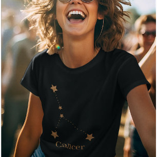 T-shirt SYMBOLE Zodiaque moderne Cancer de l'or   Eau de l