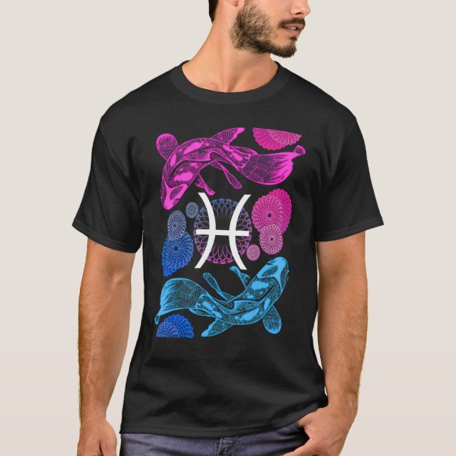 T-shirt SYMBOLE Zodiaque Pisces Astrologie 1 (Devant)