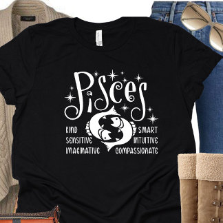 T-shirt Symbole zodiaque Poissons Horoscope Personnalité T