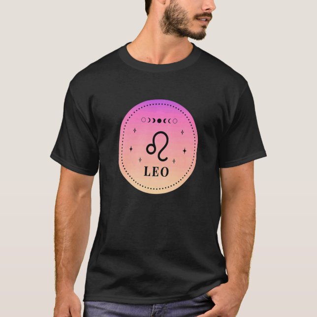 T-shirt Symbole zodiaque rétro Leo (Devant)