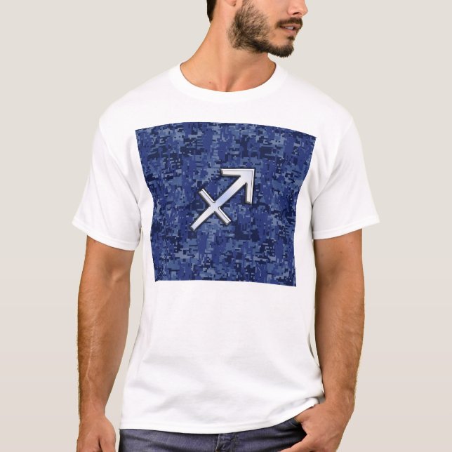 T-shirt SYMBOLE Zodiaque Sagittaire Argent Camion numériqu (Devant)