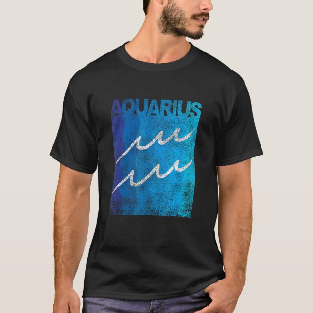 T-shirt Symbole zodiaque Symbole Aquarius Hommes ou Femmes (Devant)