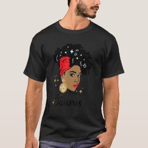 T-shirt SYMBOLE Zodiaque Taurus Horoscope Afro Femmes Astr