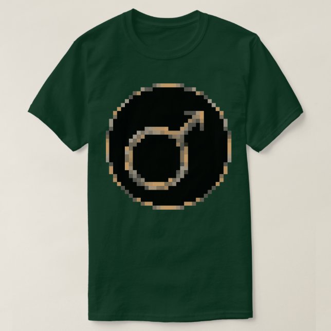 T-shirt Symboles alchimiques Pixel de fer (Design devant)
