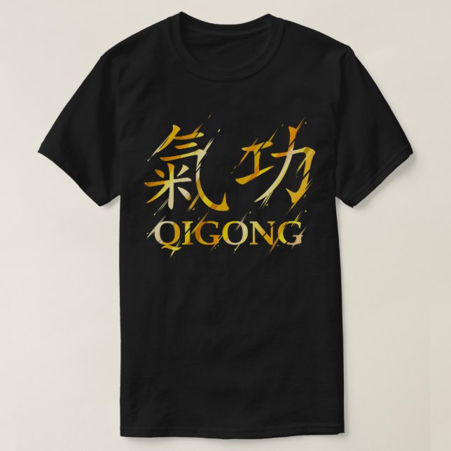 T-shirt Symboles chinois du qigong Qi Gong Tai Chi (Design devant)