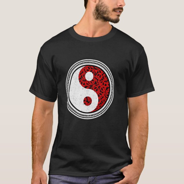 T-shirt Symboles chinois Yang et Yang Corps et âme Chine (Devant)