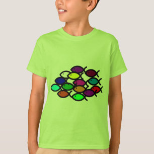 T-shirt Symboles chrétiens de poissons - école