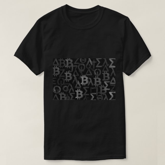 T-shirt Symboles de Bitcoin (Style : 12) (Design devant)