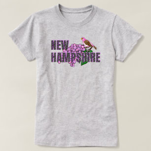 T-shirt Symboles de l'État du New Hampshire Pinson pourpré