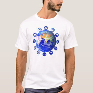 T-shirt Symboles de paix et d'unité autour du monde T-shir