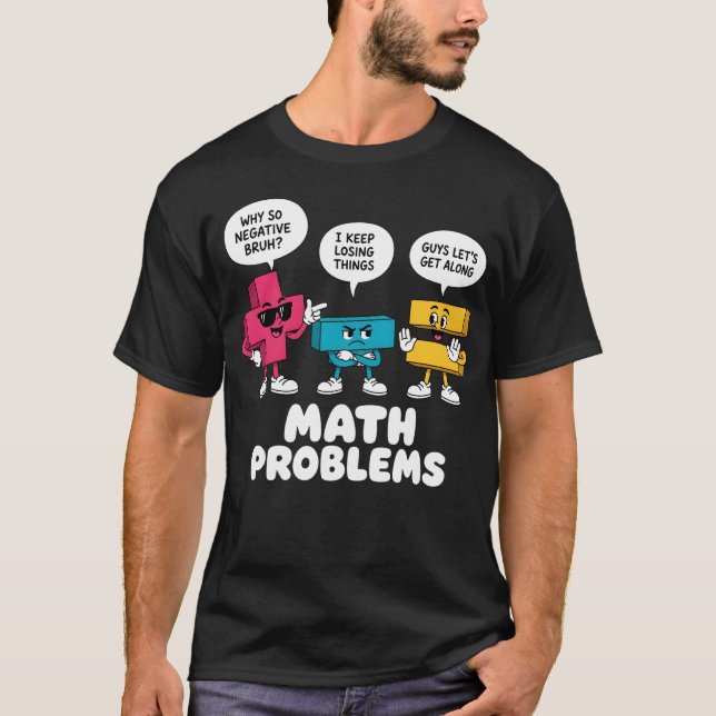 T-shirt Symboles de problèmes de mathématiques Prof de mat (Devant)