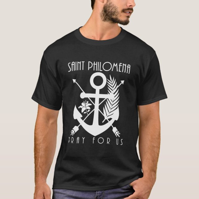 T-shirt Symboles de Saint Philoa Catholique Saints Jeuness (Devant)