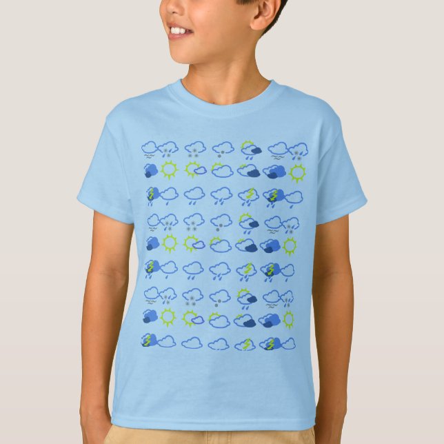 T-shirt symboles de temps simples (Devant)
