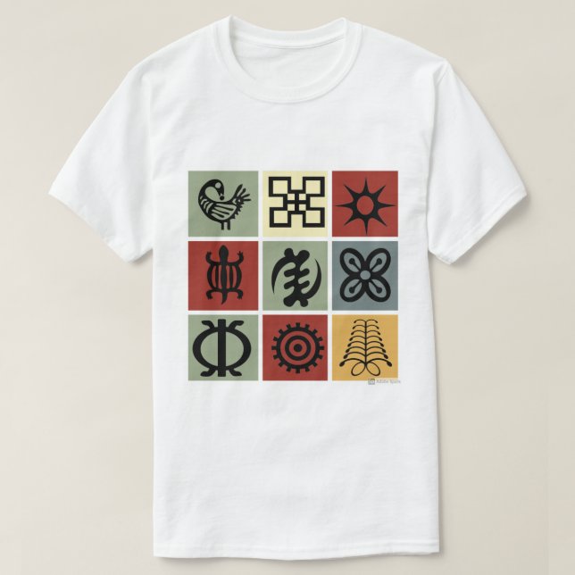 T-shirt Symboles du patrimoine africain "Adinkra" Imprimer (Design devant)