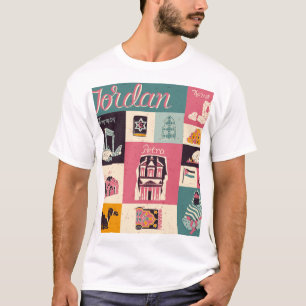 T-shirt Symboles illustrés de la culture jordanienne