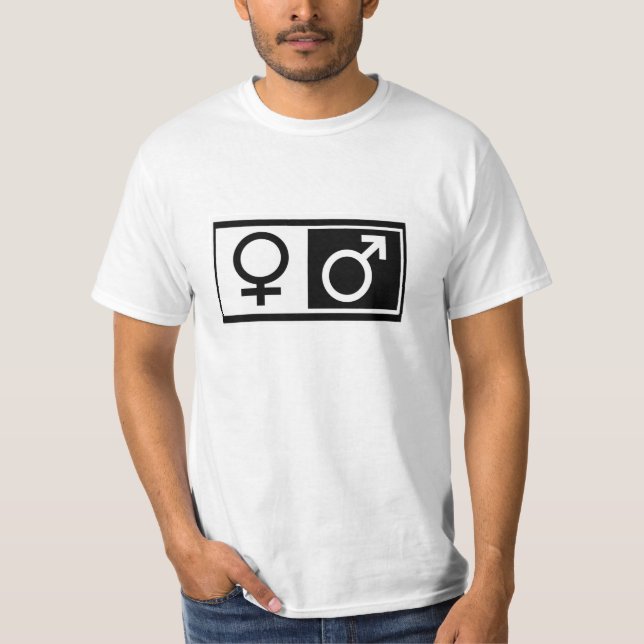 T-shirt Symboles masculins femelles (Devant)