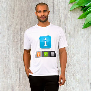 T-shirt Symboles modernes d'information brillante