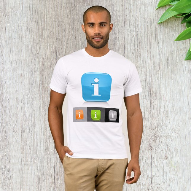 T-shirt Symboles modernes d'information brillante (Créateur téléchargé)