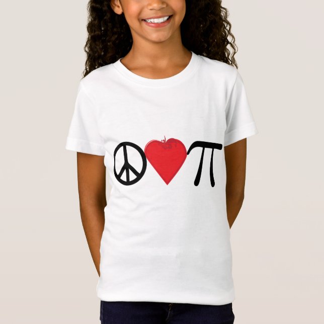 T-Shirt Symboles super de l'amour pi de paix (Devant)