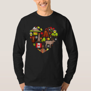 T-shirt Symboles Vintages canadiens Drapeau canadien Feuil