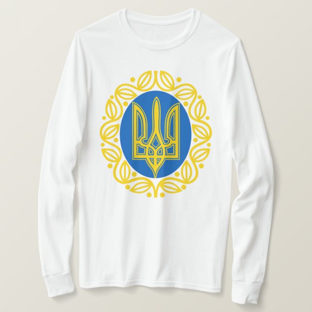 T-shirt symbolique ukrainien à manches longues de  (Design devant)