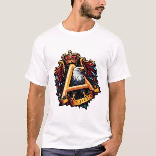 T-shirt Symbolisme majestueux : L'aigle couronné et le Tém
