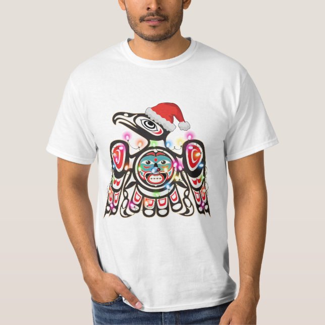 T-shirt Symbolisme Thunderbird Haida Orament Cibler Christ (Devant)