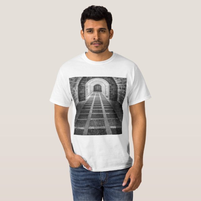 T-shirt Symétrie en noir et blanc (Devant entier)