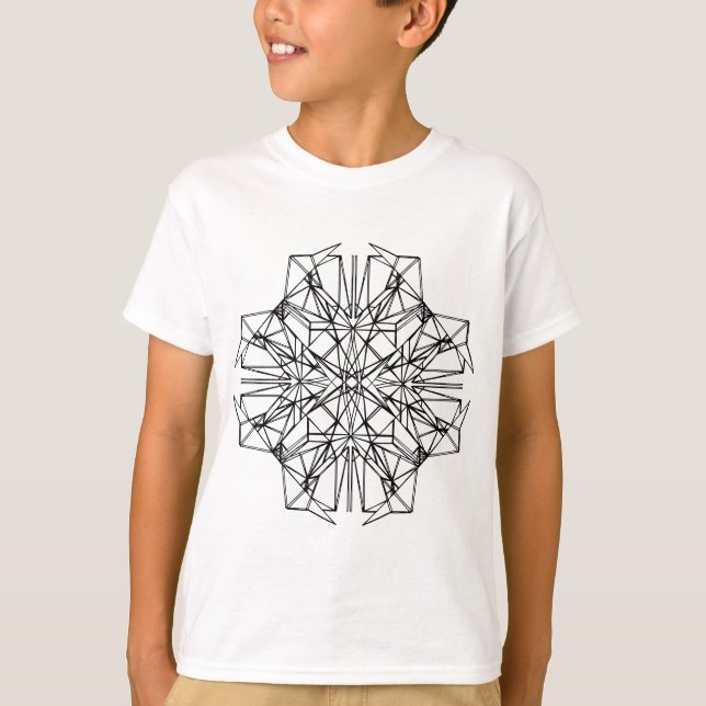 T-shirt symétrie géométrique (Devant)