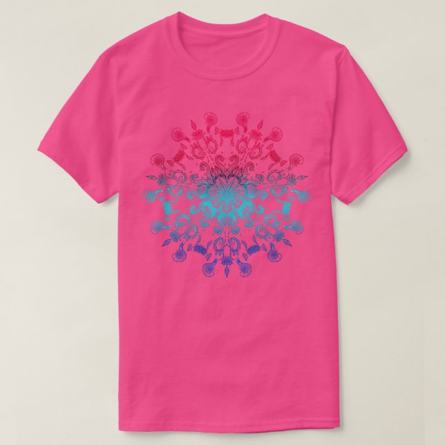 T-shirt Symétrie Tattoo thème de coloration adulte (Design devant)