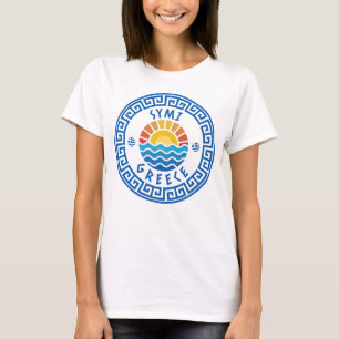 T-shirt Symi, Grèce - Ensoleillement et mer pour femmes