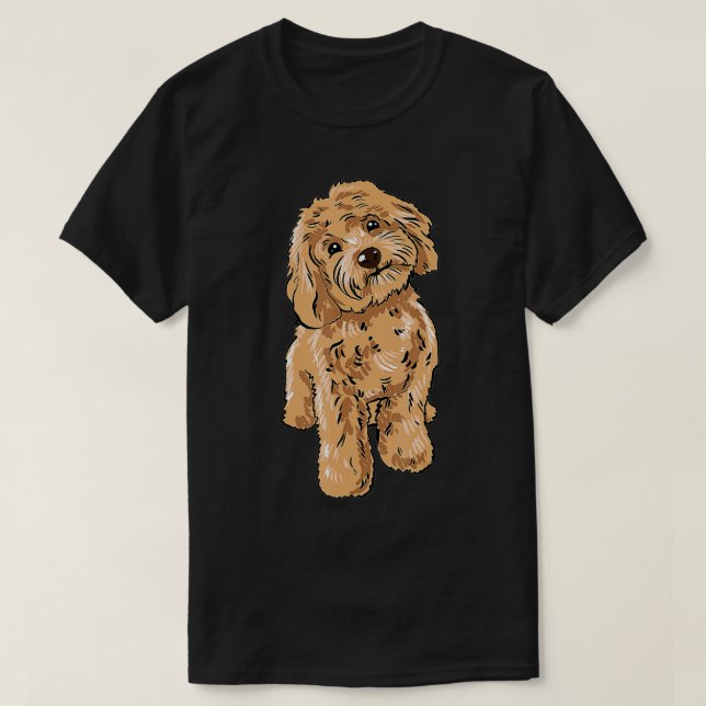 T-shirt Sympa Cockapoo Chien Illustration Cockapoo Proprié (Design devant)