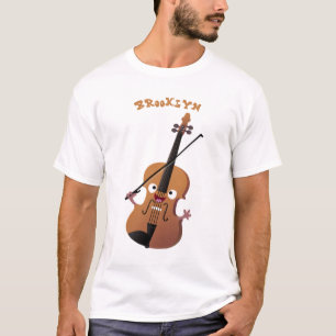 T-shirt Sympa drôle violon personnage de dessin animé