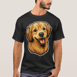 T-shirt Sympa Golden Retriever Chiens Funny Golden Retriev