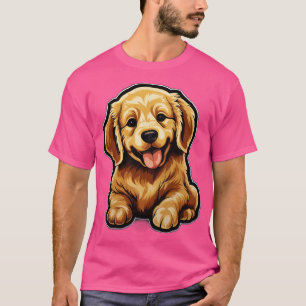T-shirt Sympa Golden Retriever Chiens Funny Golden Retriev
