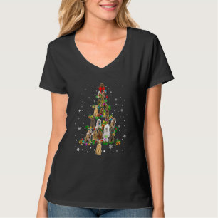 T-shirt Sympa Poodle Chien de Noël Arbre de Noël Drôle Noë