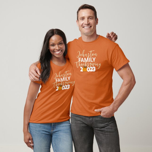 T-shirt Sympa Thanksgiving en famille (Unisexe)
