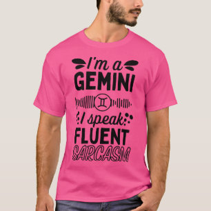 T-shirt Sympathique Gemini Zodiac Sign Im a Gemini Je parl