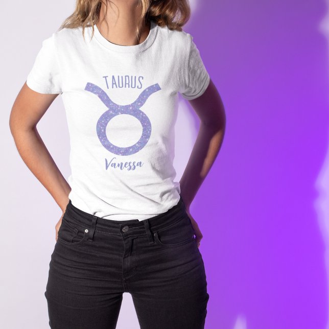 T-shirt Sympathique Taurus Astrologie Signe Custom Purple  (Créateur téléchargé)