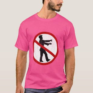 T-shirt Sympathique Zombies Symbole Interdit Gag Humoristi