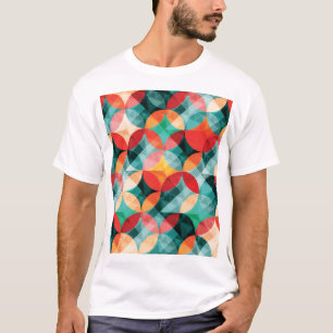 T-shirt Symphonie circulaire : Colorée Abstraite Vintage