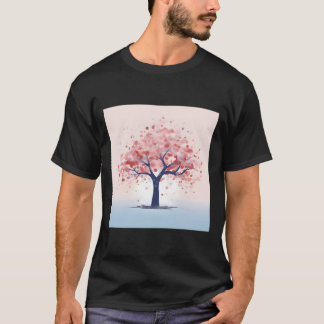 T-shirt Symphonie Pastel Peinture Captivante de Cerisier e