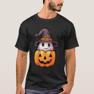 T-shirt Symphonie Spectrale - Wraith Et Witchâ Citrouille