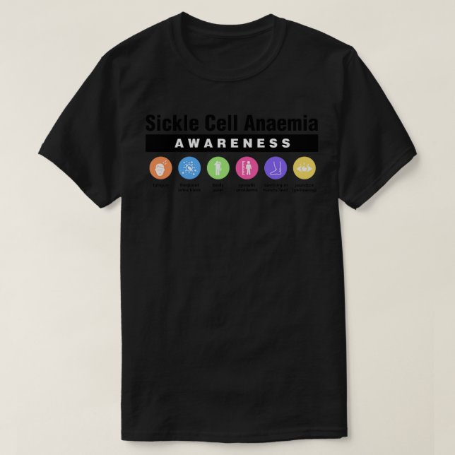 T-shirt Symptômes de sensibilisation à l'incapacité de la  (Design devant)